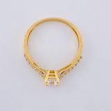Anillo Solitario Base Branquial 2 g / T6 1/4 Oro Amarillo 18K