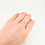 Anillo Solitario Cinta Espiral 1.9 g / T7 3/4 Dos Oros Amarillo Blanco 18K
