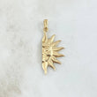 Dije Sol Media Cara 2.55gr / 3.6cm / Liso Oro Amarillo 18K