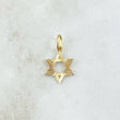 Dije Estrella de David 0.75gr / 2.2cm / Diamantada Lisa Oro Amarillo 18K ©