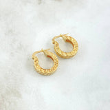 Candongas Tribal 5gr / 1.7cm / Texturizada Oro Amarillo 18K ©