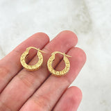 Candongas Tribal 5gr / 1.7cm / Texturizada Oro Amarillo 18K ©