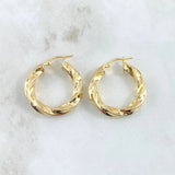 Candongas Kari 4.5gr / 2.8cm / Entorchadas Oro Amarillo 18K ©
