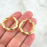 Candongas Kari 4.5gr / 2.8cm / Entorchadas Oro Amarillo 18K ©