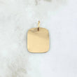 Dije Placa Rectangular Curva 2.05gr / 2.1cm-3cm / Lisa Oro Amarillo 18K *