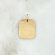 Dije Placa Rectangular Octagonal 2.1gr / 2cm-3cm / Lisa Oro Amarillo 18K