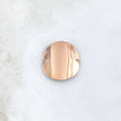 Herraje Placa Circular Curva 1.85gr / 2.3cm / Lisa Oro Rosa 18K
