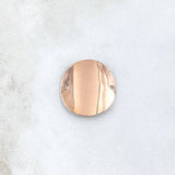 Herraje Placa Circular Curva 1.85gr / 2.3cm / Lisa Oro Rosa 18K