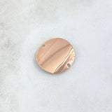 Herraje Placa Circular Curva 1.75gr / 2.3cm / Lisa Oro Rosa 18K