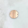 Herraje Placa Circular Curva 1.2gr / 2cm / Lisa Oro Rosa 18K