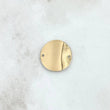 Herraje Placa Circular Curva 1.55gr / 2cm / Lisa Oro Amarillo 18K