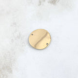 Herraje Placa Circular Curva 1.65gr / 2cm / Lisa Oro Amarillo 18K ©