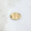 Herraje Placa Ovalada 1.3gr / 1.3cm-2.2cm / Lisa Oro Amarillo 18K