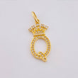 Dije Corona Letra Q 1.9gr / 3cm / Oro Amarillo 18K