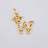 Dije Corona Letra W 2.45gr / 2.7cm / Oro Amarillo 18K