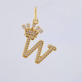 Dije Corona Letra W 2.25g / 2.6cm Oro Amarillo 18K