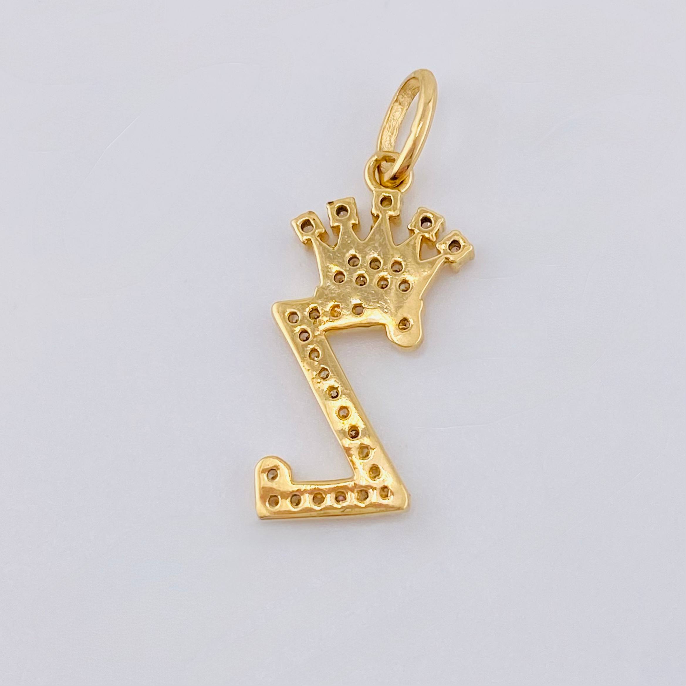 Dije Corona Letra Z 1.55 g / 2.6 cm Oro Amarillo 18K