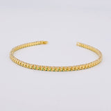 Pulso Tenis Doble Faz 6.9gr / 17.5cm / 2.9mm Oro Amarillo +4 18K *