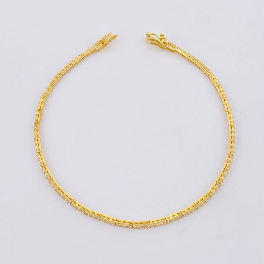 Pulso Tenis 4.15gr / 18cm / 1.6mm Oro Amarillo 18K