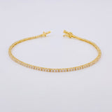 Pulso Tenis Doble Faz 7.65gr / 18cm / 2.9mm Oro Amarillo 18K
