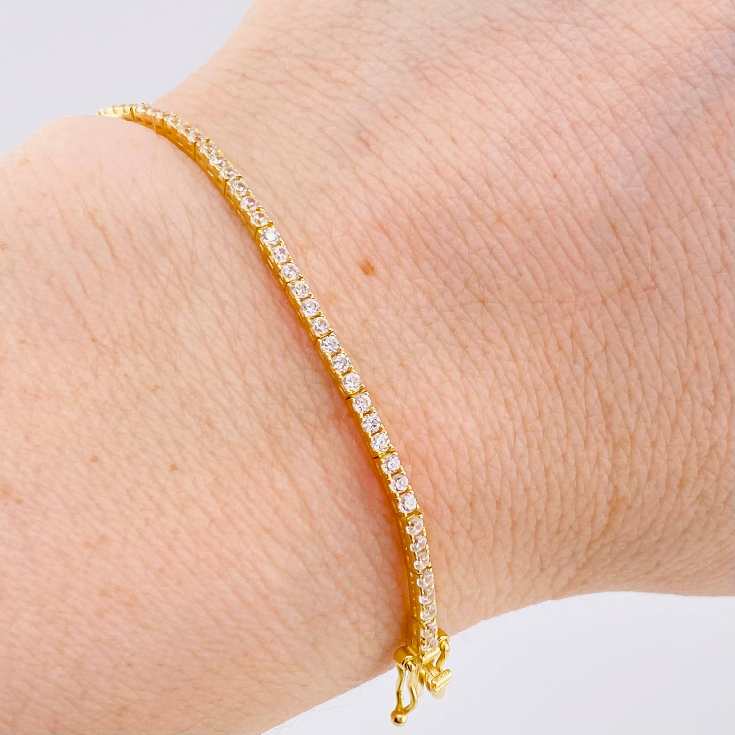 Pulso Tenis Doble Faz 7.65gr / 18cm / 2.9mm Oro Amarillo 18K