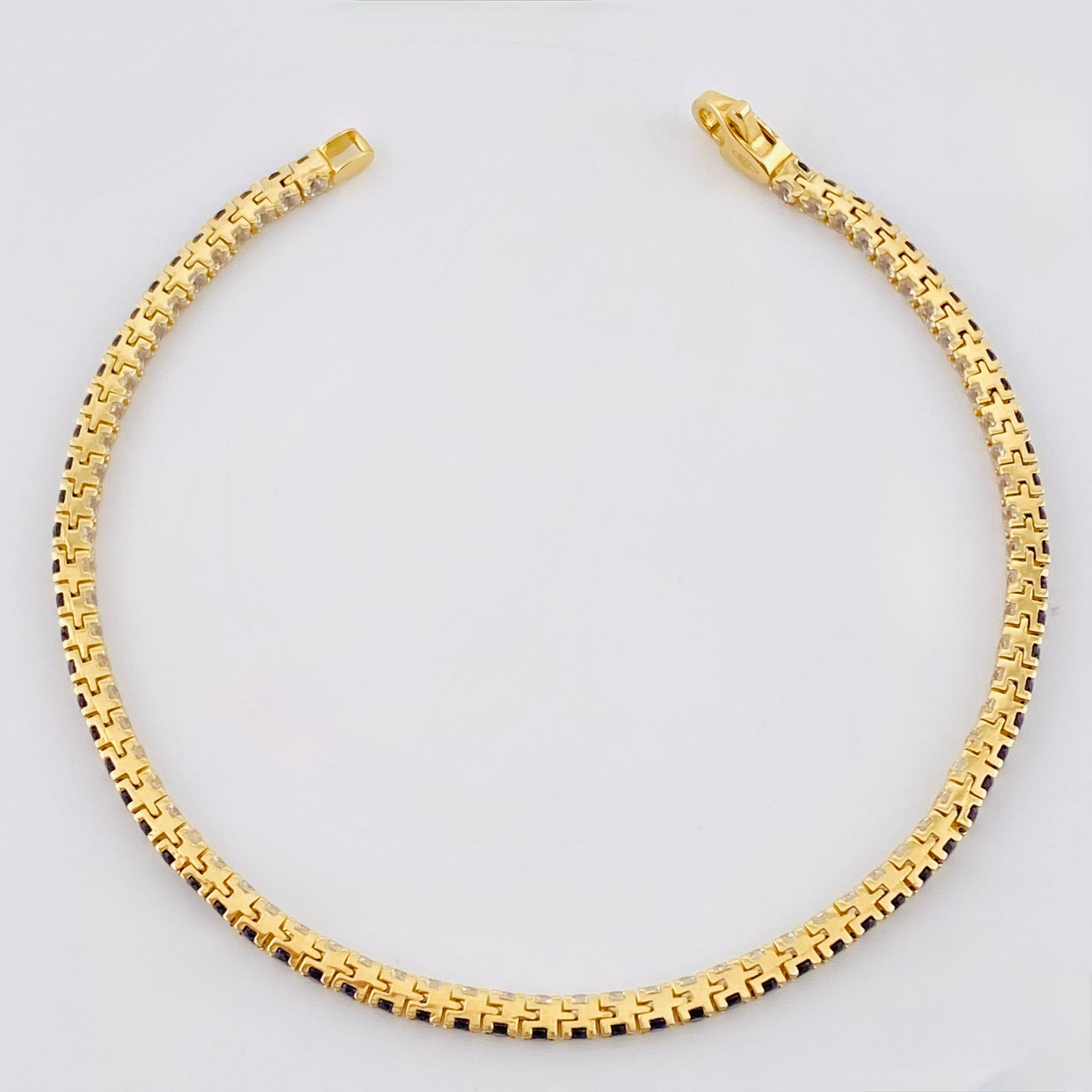 Pulso Tenis Doble Faz 7gr / 18cm / 2.8mm Oro Amarillo 18K