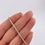Pulso Tenis Doble Faz 6.85gr / 18cm / 2.9mm Oro Amarillo 18K