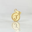 Dije Letra J 0.4gr / 1.4cm / Circulo Cargador Bordeado Oro Amarillo 18K