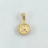 Dije Letra A Marco Bordeado 0.55g / 1.7cm Oro Amarillo 18K
