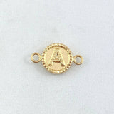 Herraje Letra A 0.65gr / 1.7cm / Circulo Bordeado Oro Amarillo 18K ©