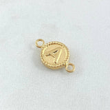 Herraje Letra A 0.6gr / 1.7cm / Circulo Bordeado Oro Amarillo 18K ©