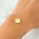 Herraje Letra A 0.65gr / 1.7cm / Circulo Bordeado Oro Amarillo 18K ©