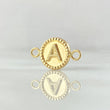 Herraje Letra A 0.6gr / 1.7cm / Circulo Bordeado Oro Amarillo 18K ©