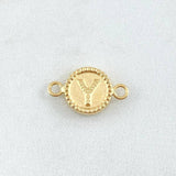 Herraje Letra Y 0.6gr / 1.7cm / Bordeado Oro Amarillo 18K *