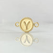 Herraje Letra Y 0.6gr / 1.7cm / Bordeado Oro Amarillo 18K *