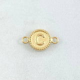 Herraje Letra C 0.6gr / 1.7cm / Circulo Bordeado Oro Amarillo 18K ©