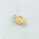 Herraje Letra D 0.45gr / 1.5cm / Bordeado Oro Amarillo 18K *