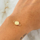 Herraje Letra D 0.45gr / 1.5cm / Bordeado Oro Amarillo 18K *