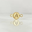 Herraje Letra A 0.45gr / 1.5cm / Circulo Bordeado Oro Amarillo 18K ©