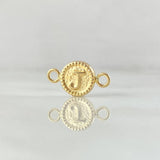 Herraje Letra J 0.4gr / 1.5cm / Bordeado Oro Amarillo 18K *
