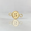 Herraje Letra S 0.45gr / 1.5cm / Circulo Bordeado Oro Amarillo 18K ©