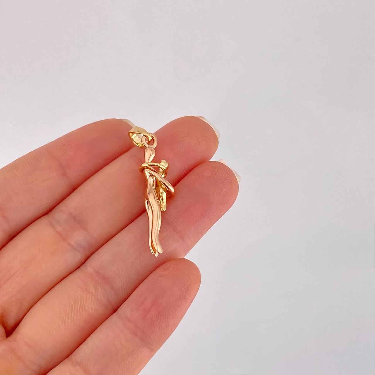 Dije Madre e Hijo 3.95g / 3.7cm Dos Oros Amarillo Rosa 18K