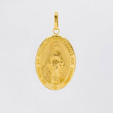 Dije Medalla Virgen Milagrosa 3.1g / 4cm Oro Amarillo 18K