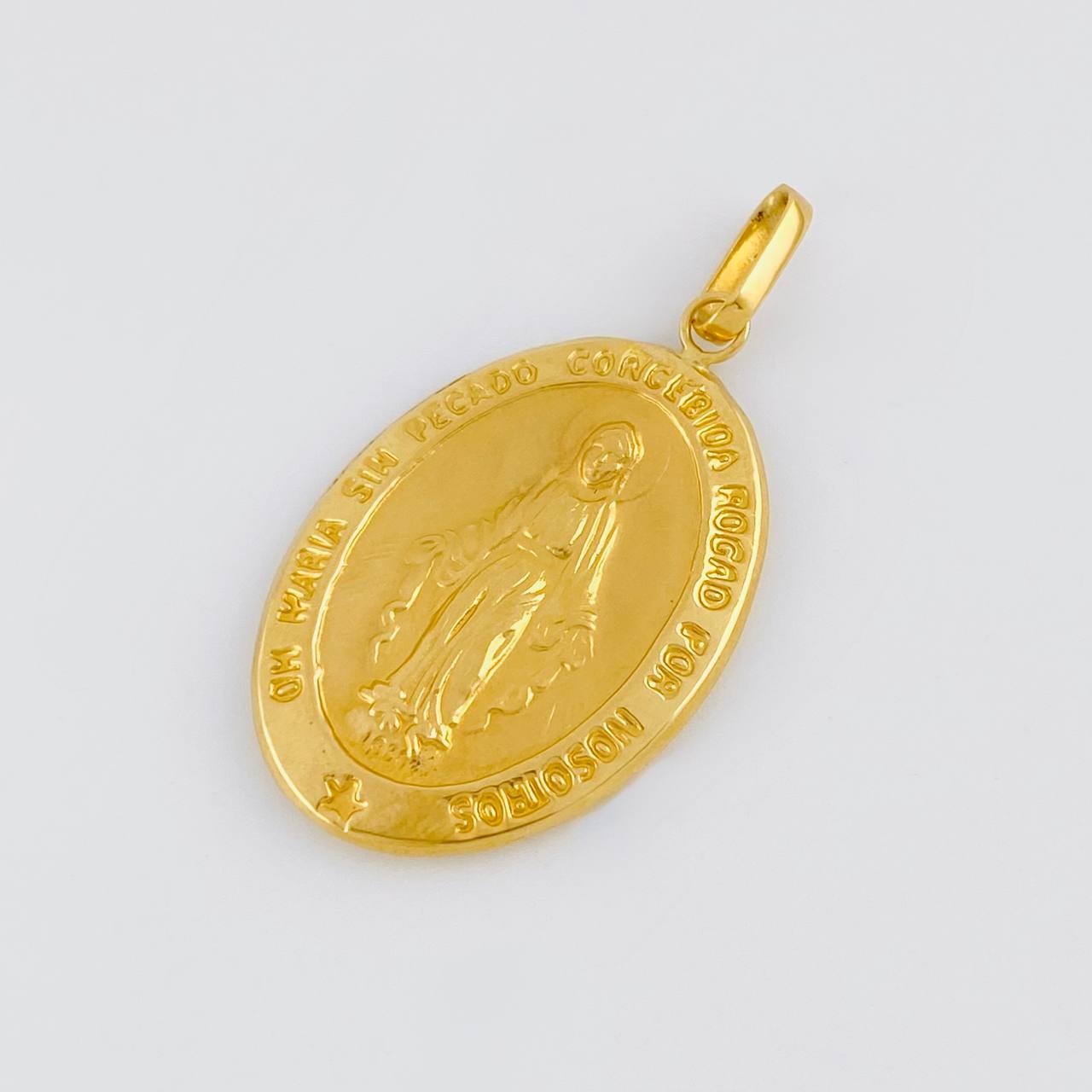 Dije Medalla Virgen Milagrosa 3.1g / 4cm Oro Amarillo 18K