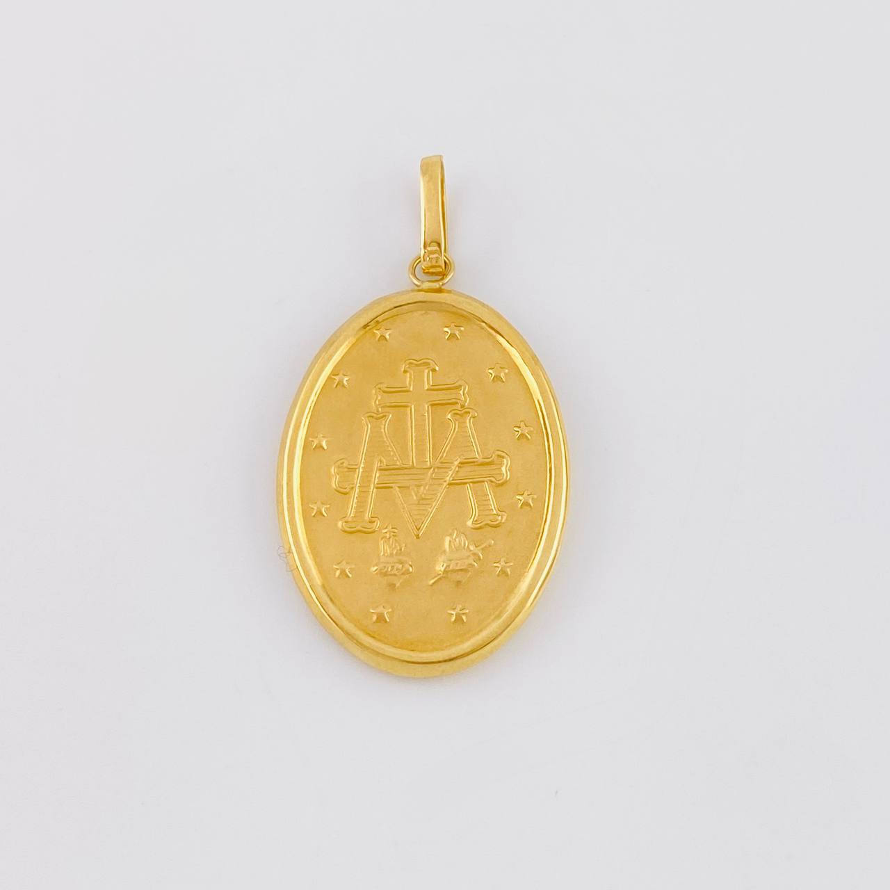 Dije Medalla Virgen Milagrosa 3.1g / 4cm Oro Amarillo 18K
