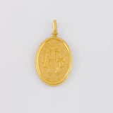 Dije Medalla Virgen Milagrosa 3.1g / 4cm Oro Amarillo 18K