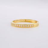 Anillo Carril Tupido 1.6g / T6 1/2 Oro Amarillo 18K