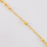 Rosario San Miguel Arcangel Cruz Diamantada 12.3g / 60cm / 4mm Dos Oros Amarillo Rosa 18K