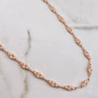 Cadena Eslabon 12.6gr / 60cm / 5.4mm Diamantada Oro Rosa 18K &