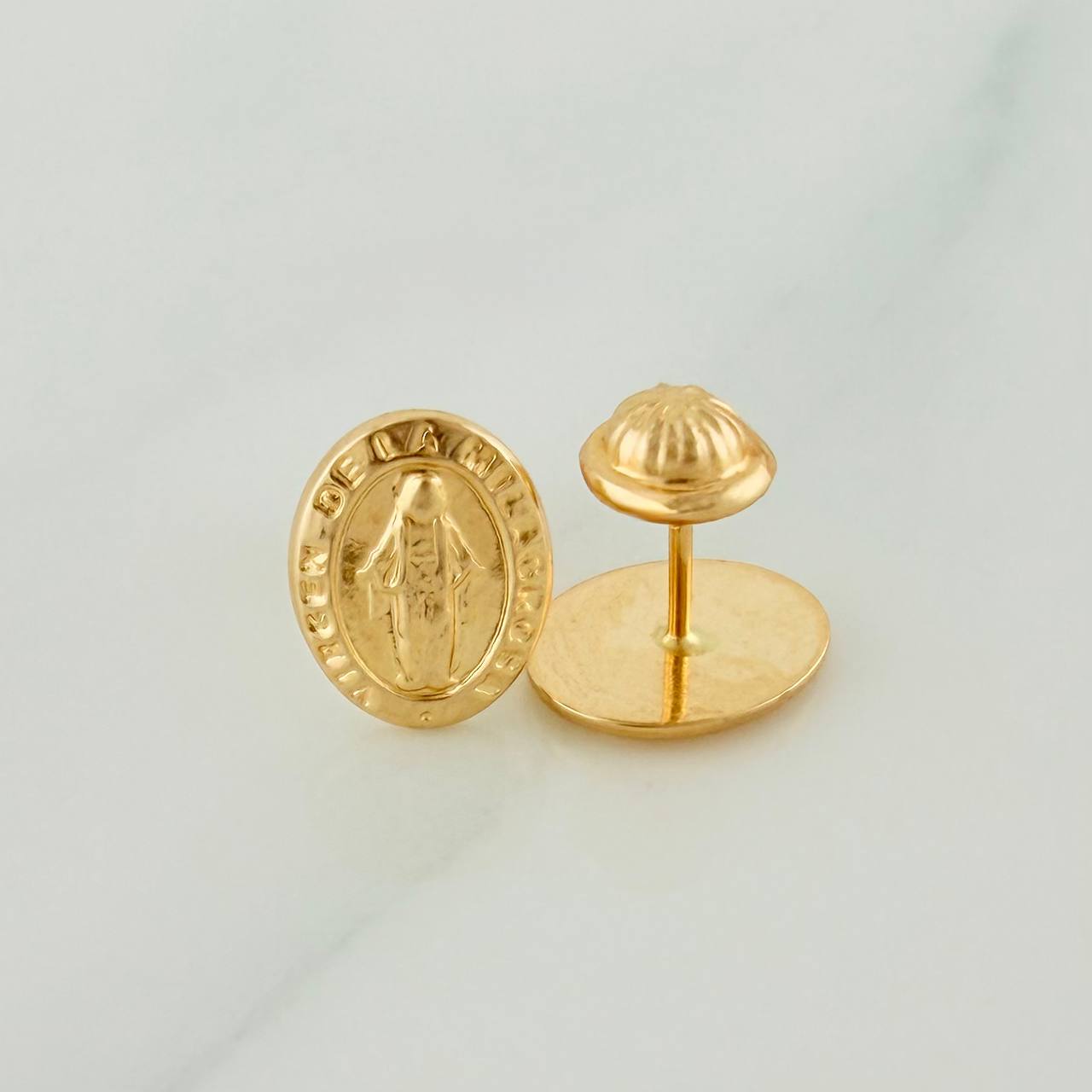 Topos Virgen Milagrosa 0.85gr / 7.5mm Oro Amarillo 18K %